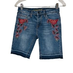 Vigoss  embroidered Bermuda jean cut shorts The Mid sz 14